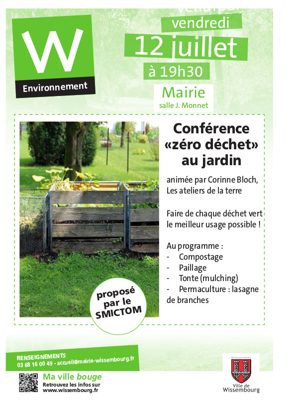 Conférence «Zéro déchet au jardin» @ Mairie, salle J. Monnet